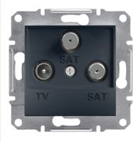 Schneider Electric TV-SAT-SAT koncová zásuvka Asfora bez rámu antracit (EPH3600171)