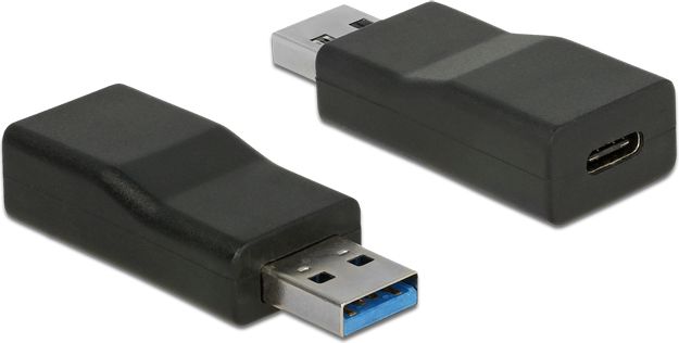 Delock 65696 USB-C Konverter USB Type-C Buchse auf USB 3.1 Gen 2 A-Stecker aktiv černá
