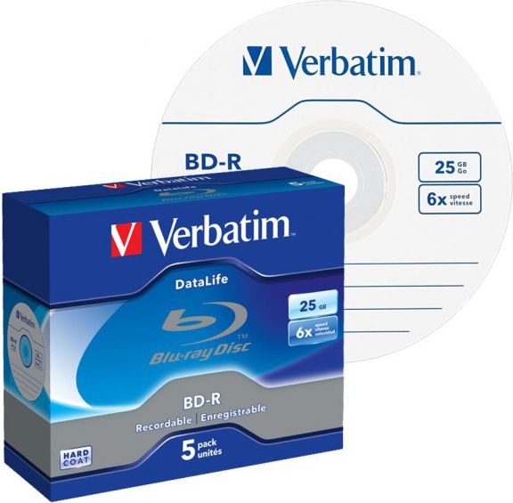 Verbatim BD-R 25 GB 6x 5 kusů (43836)