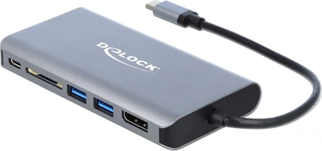 Delock Dokovacia stanica USB Type-C™ 4K - HDMI/DP/USB 3.0/SD/LAN/PD 3.0