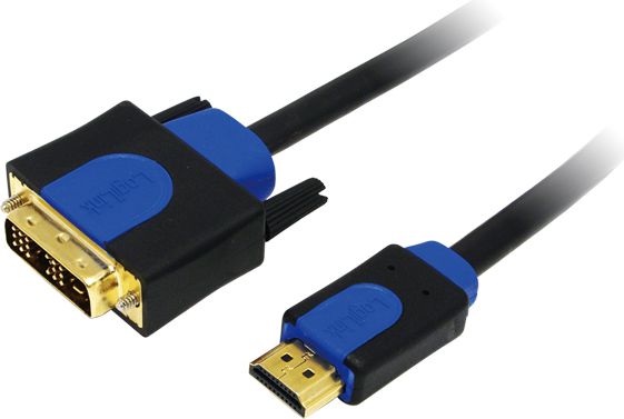 LogiLink HDMI - DVI-D kabel 1,8 m modrý (CHB3102)