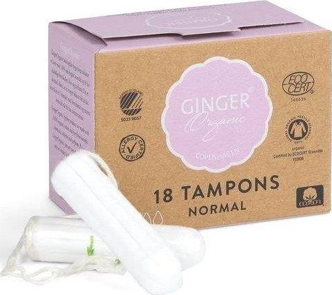 Ginger Bio GINGER ORGANIC_Tampóny Normálne bio tampóny bez aplikátora 18 ks