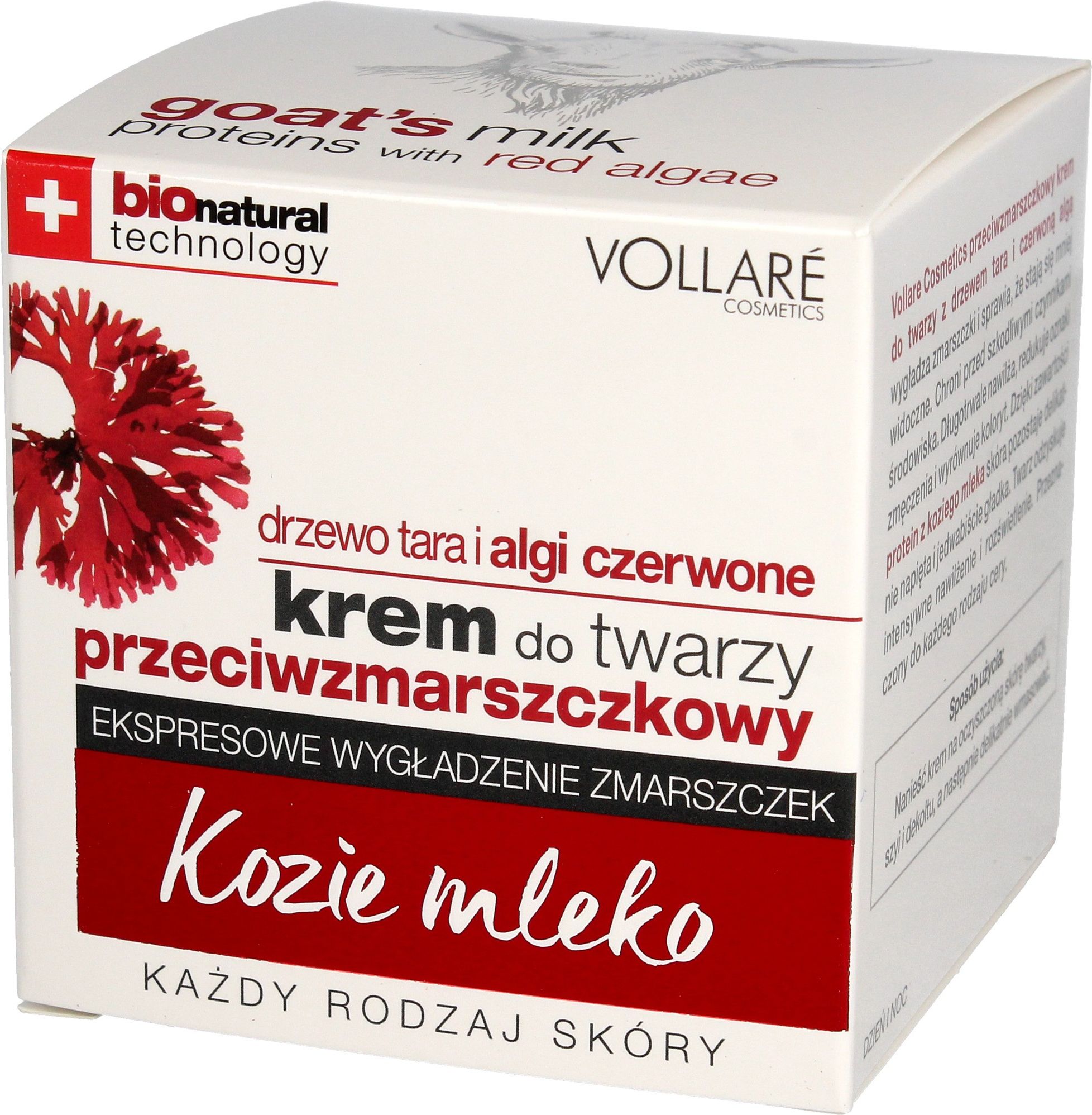 Vollare Kozí mléko Krém na obličej Krém proti vráskám 50 ml
