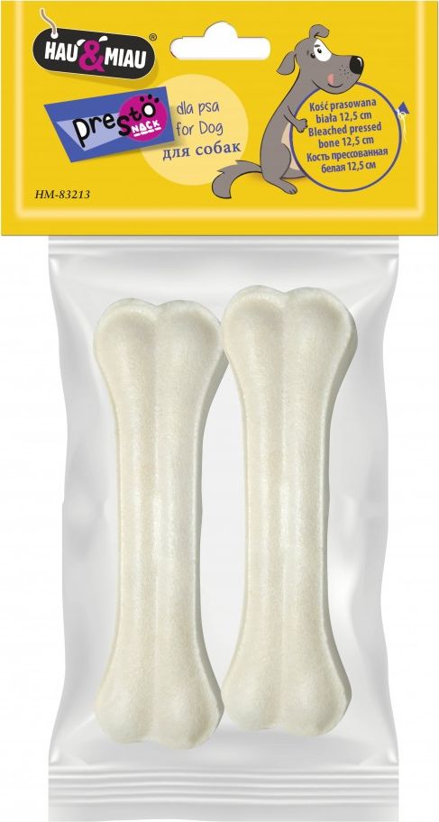 HAU & MIAU Želená kostní bílá, 12,5 cm, 2 ks/op, 90 g/op, 144 OP/Carton