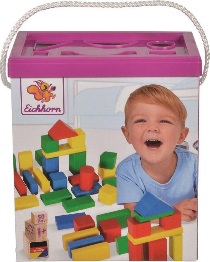Bunte Holzbausteine 50, Konstruktionsspielzeug