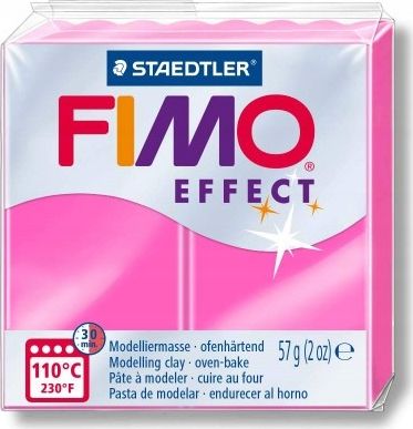 Fimo termosetová hmota Kostka neonově růžová 57g