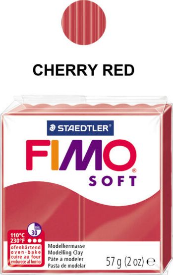 Fimo termosetová plastová hlína Měkká třešňová červená 57g