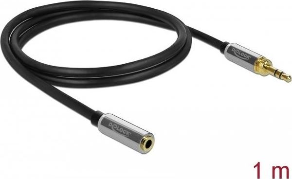 Kábel Delock Jack 3,5mm - Jack 3,5mm 1m strieborný (85780)