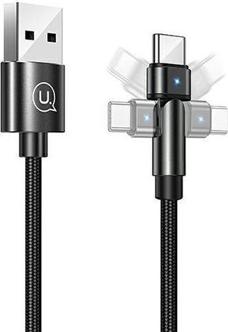 Usams USB-A – USB-C kabel USB 1 m černý (US-SJ477)