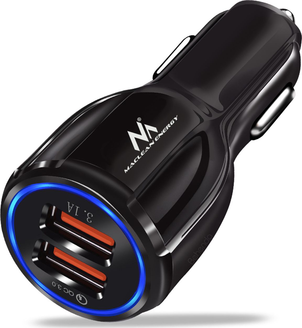 Nabíjačka automobilu Q3 3.0 2xusb MCE478 B Black
