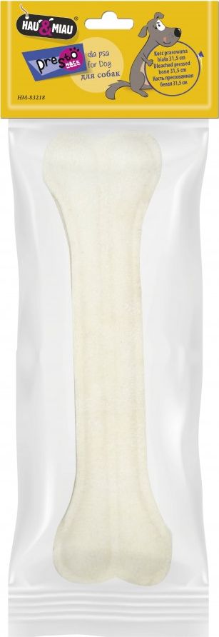 Hau&Miau LISOVANÁ KOST, BÍLÁ, 31,5 cm, 1 ks/bal., 385 g/bal., 48 ks/bal.