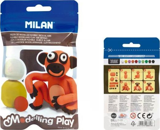 Modelovací hmota Milan Air-Dry 100g hnědá 9154170 MILAN