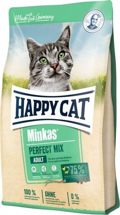 Happy Cat Minkas Perfect Mix drůbeží, rybí a jehněčí maso 500g