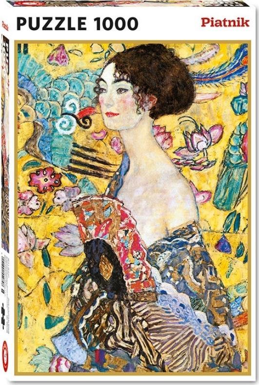 Piatnik Puzzle - 1000 Klimt, dáma s vějířem