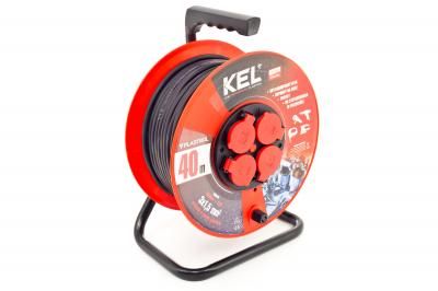 Kel Drum Extension Professional Line 40M H05R-F 3x1.5 4xgs 16A IP44 Black (W-97056)