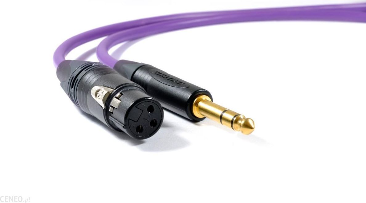 Melodika Jack 6,3mm - XLR kabel 20m fialový