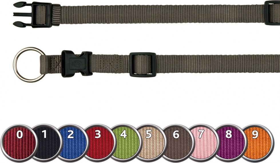 Obojek Trixie Premium, S–M: 25–40 cm/15 mm, černý