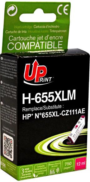 Inkoust UPrint H-655XLM / CZ111AE, č. 655 (purpurový)