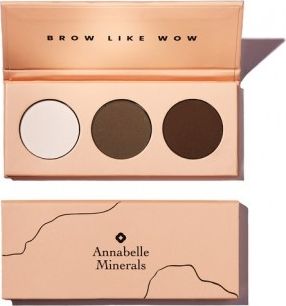 Annabelle Minerals BROW LIKE WOW paletka stínů na obočí - 3x1,3g