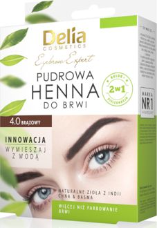 Delia Powder henna na obočí 0,4 Hnědá