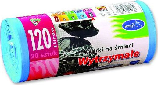Stella Pack STELLA PACK Odolné pytle na odpadky, modré, 120l, 20 kusů v roli
