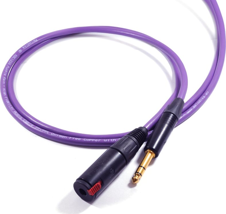Melodika Jack 6,3 mm - Jack 6,3 mm 1m fialová