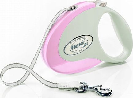 Flexi FLEXI Navíjecí vodítko Style M, 5 m páska, růžové
