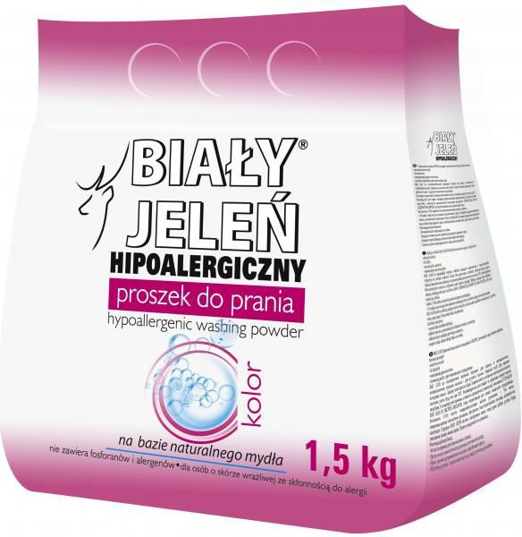 Bialy jeleň Hypoalergénny prací prášok Farba 1,5kg (BJŃ000014)