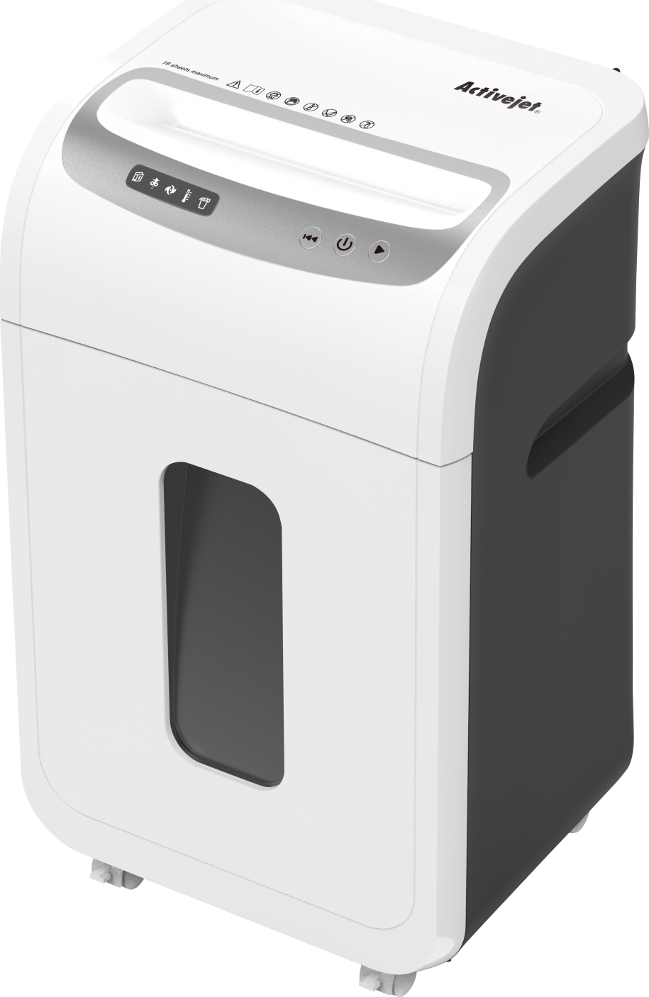 Activejet shredder ASH-1602M. Document shredder white color.