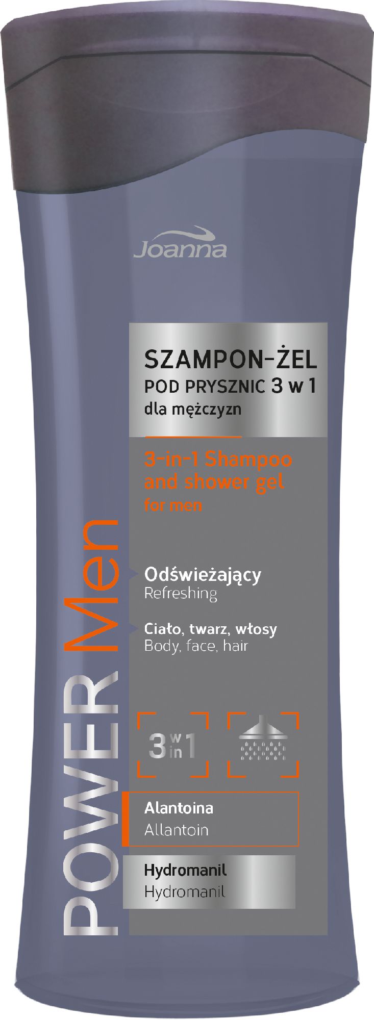 Joanna Power Men Šampon-sprchový gel 3v1 300ml