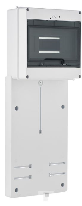 Elektro-Plast 3-fázová elektroměrová deska s prostorem pro ochrany 9xS se sklem (0114-00)