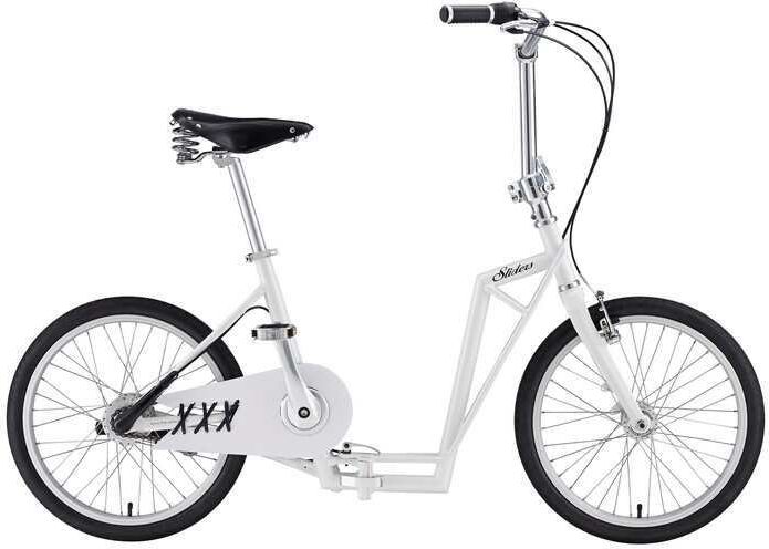 The-sliders Lite White, štýlové a pohodlné, skladací bicykel, kolobežka 2v1
