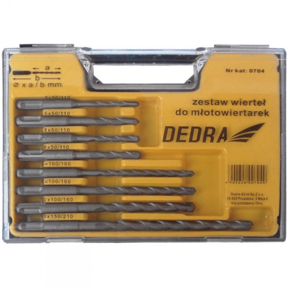 Sada vrtáků do betonu Dedra SDS+ 10 5 6 8 mm (0704)