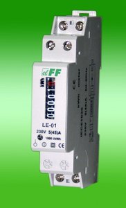 F&F 1fázový elektroměr 5/45A 230V s válcovým displejem LE-01