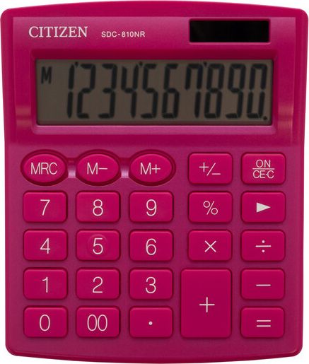 Citizen Calculator Citizen kalkulačka SDC810NRPKE, růžová, stolní, 10 míst, duální napájení