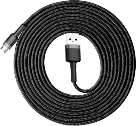 Baseus USB-A - microUSB USB kábel 3 m Čiernošedý (6953156296374)