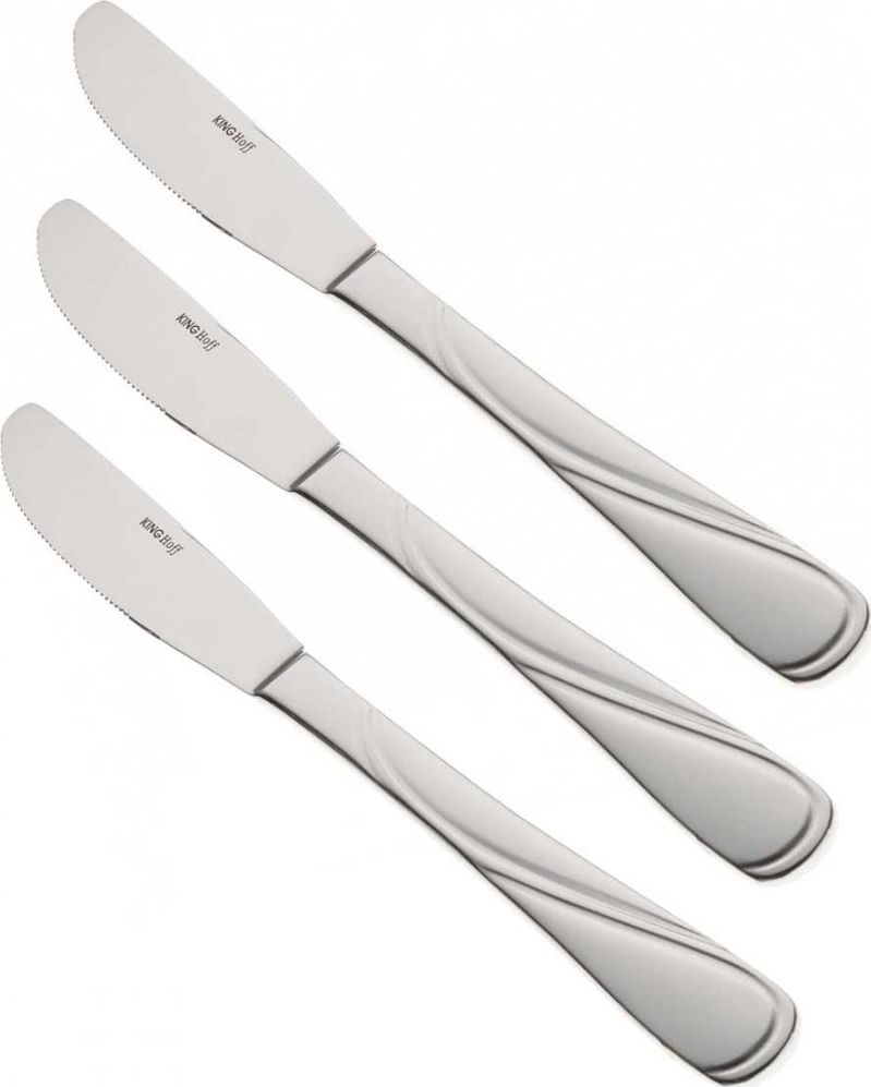 KingHoff JÍDELNÍ NŮŽ 3 ks KINGHOFF KH-1443 lesklý