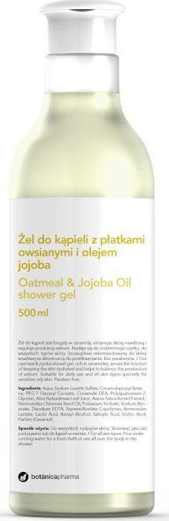 Botanica botanicapharma_oatmeal jajoba olejový gélový gélový gélový gél ovsené vločky a vaječné vajcia 500 ml