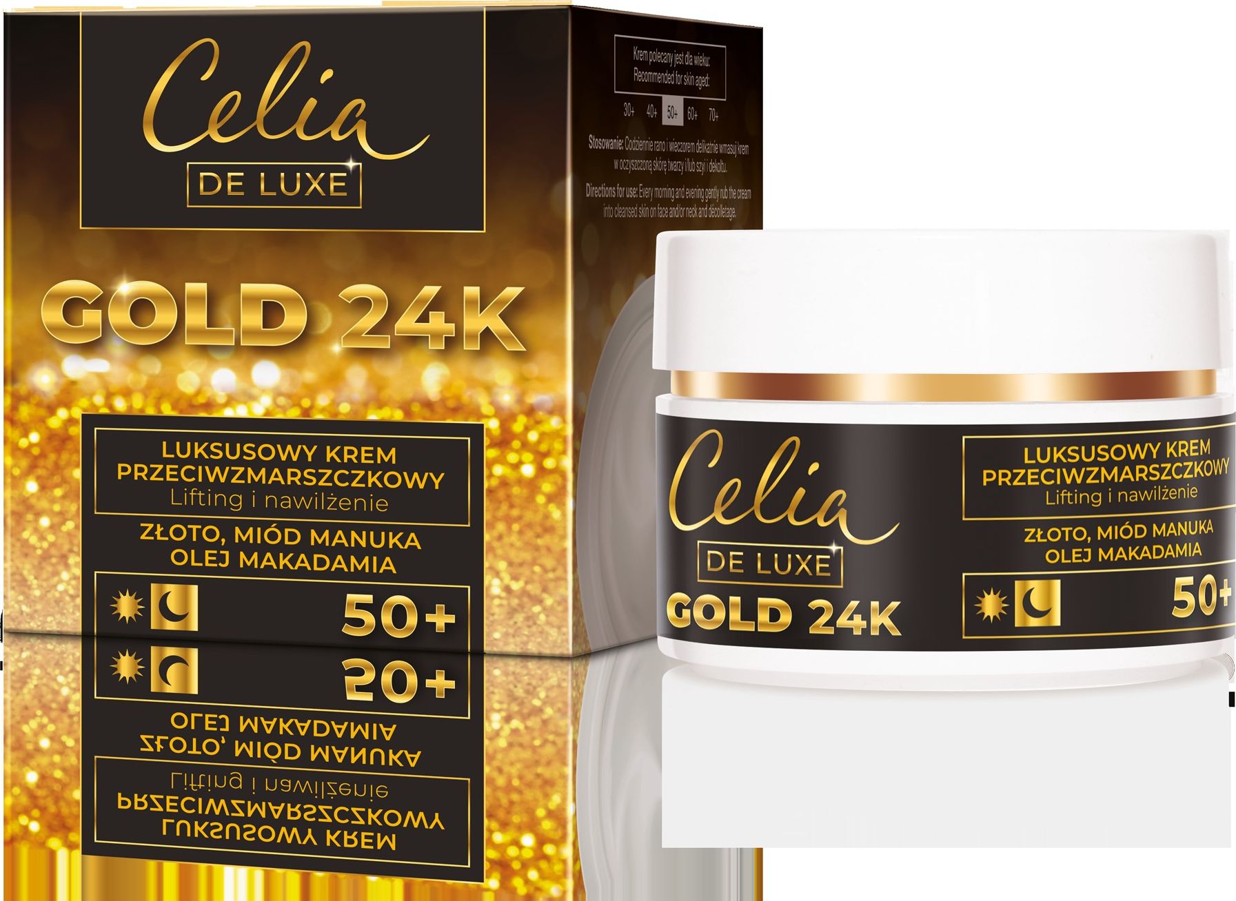Celia Gold 24K luxusní krém proti vráskám 50+