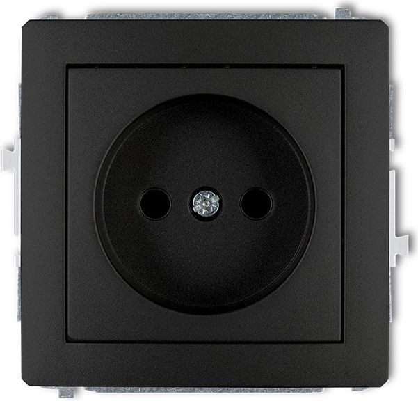 Jedna zásuvka Deco b/u matná černá (12DGP-1)