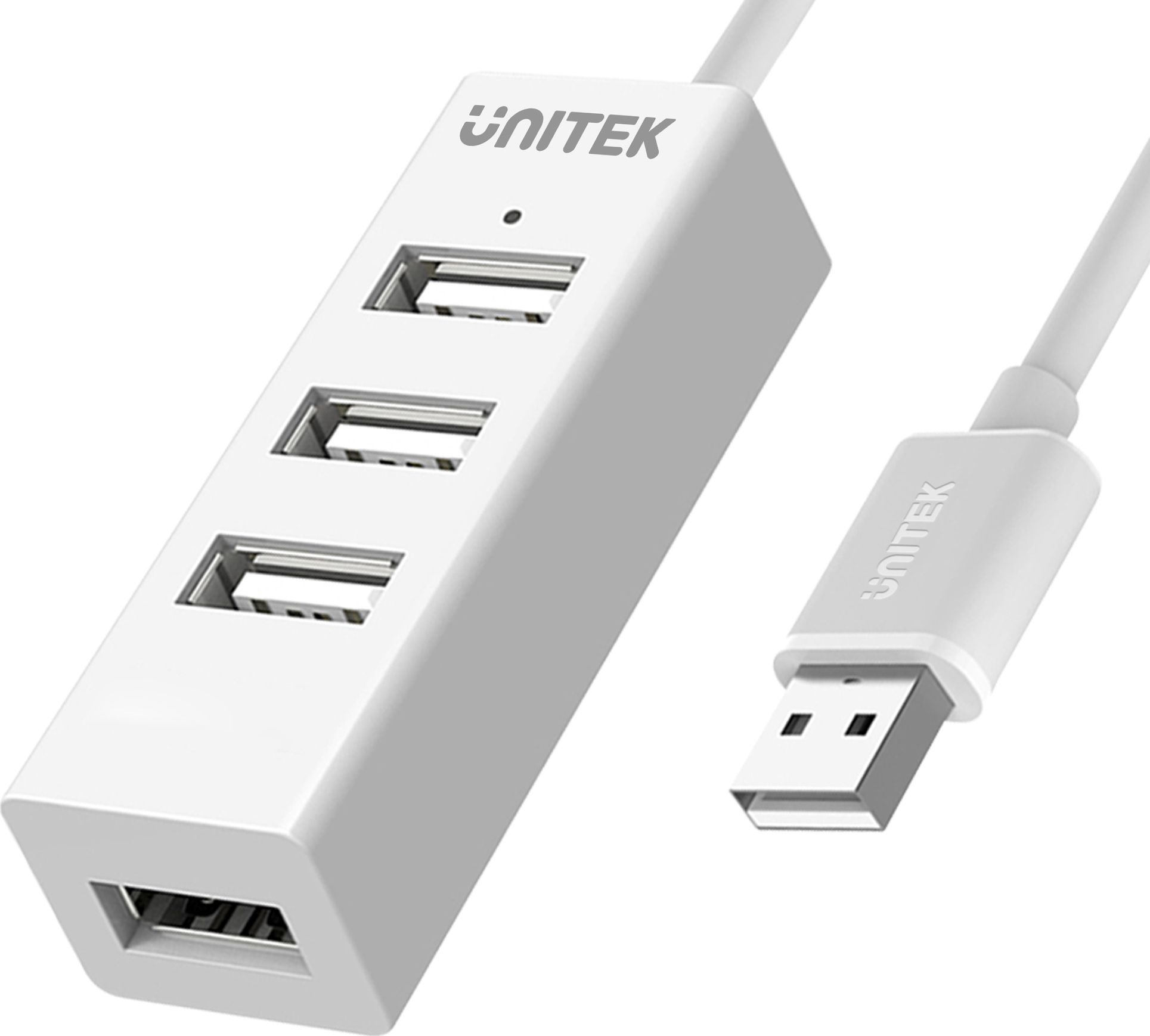 HUB USB Unitek Y-2146 4x USB 2.0 mini biely