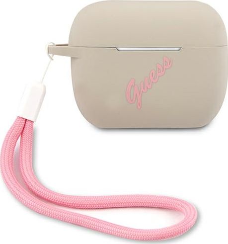 Guess Case Guess GUACAPLSVSGP Apple AirPods Pro kryt šedý růžový/šedorůžový silikonový Vintage