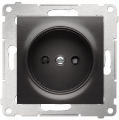 Kontakt-Simon SIMON54 jednozásuvka b/u 16A IP20 s antracitovou clonou - DG1Z.01/48