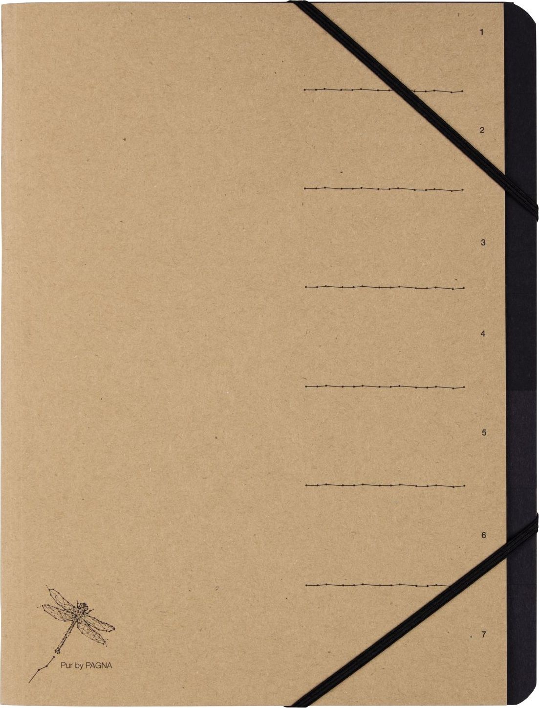 Pagna Folder 7 Fächer Pur 1-7 natur 1Sk