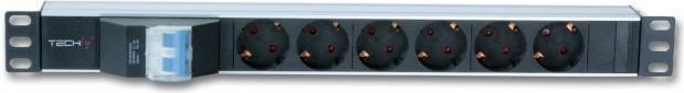Techly Rack19 1U TechlyPro Schuko 3m čierny (100471)