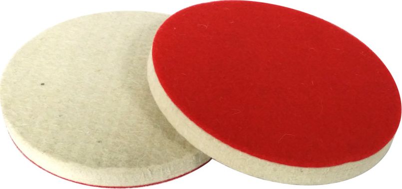 GLOB plstěný kotouč polepený sametem pro zapínání na suchý zip, 125 mm, tloušťka 10 mm (GLOB-KR-125-10-FILC)