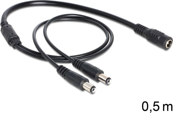 Delock kabel DC Splitter 5.5 x 2.1 mm 1 x samice > 2 x samec