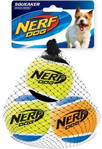 HAGEN Nerf tenisový míček Squeaky Medium 3 ks