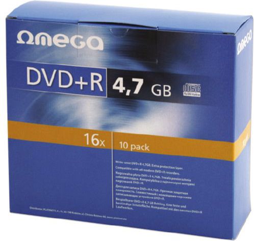 Omega DVD+R 4,7 GB 16x 10 kusů (56823)