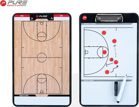 Taktická basketbalová aktovka Pure2Improve P2I COACHBOARD BASKETBALL